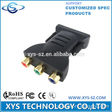 dvi male to 3rca adapter gold plated